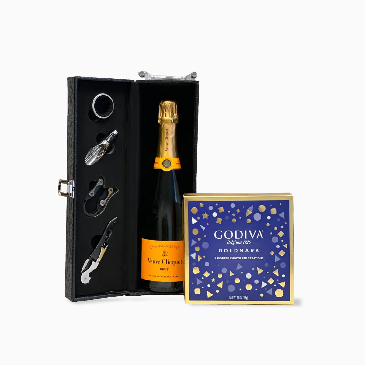 Veuve Clicquot Champagne Brut and Godiva Chocolate Gift Set