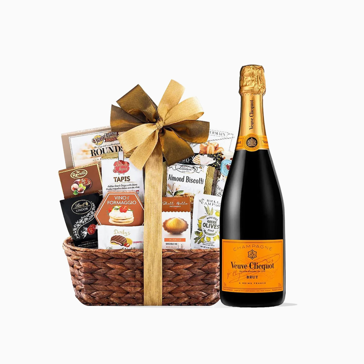 Bon Appetit Gourmet Gift Basket & Veuve Clicquot Champagne