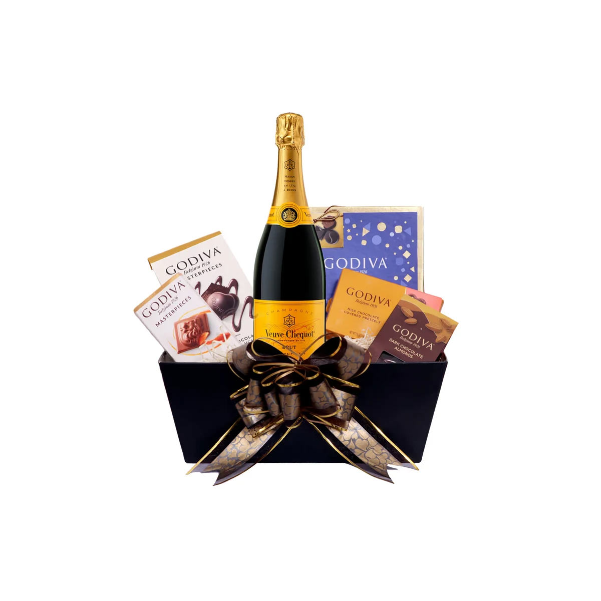 Veuve Clicquot Brut Champagne And Assorted Godiva Chocolates Gift Basket
