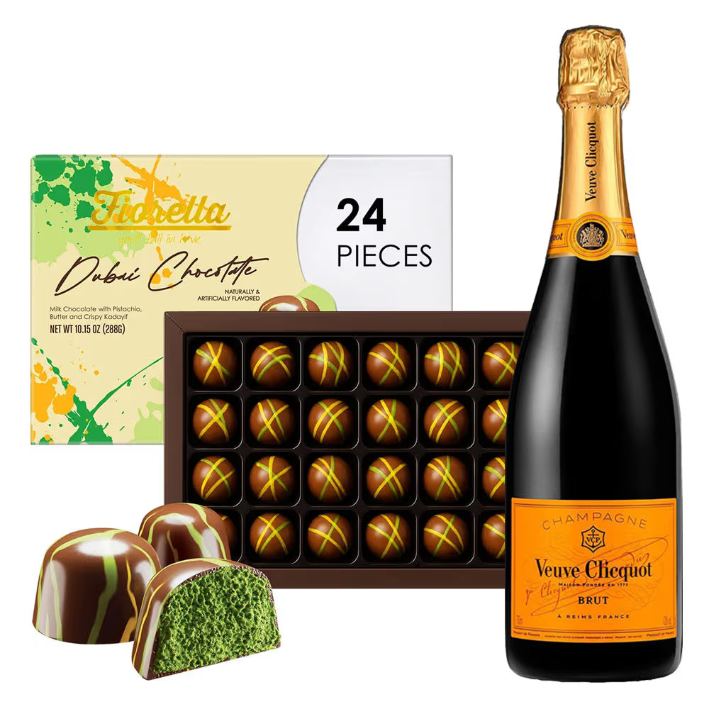 Veuve Clicquot Champagne And Dubai Chocolate Gift Set