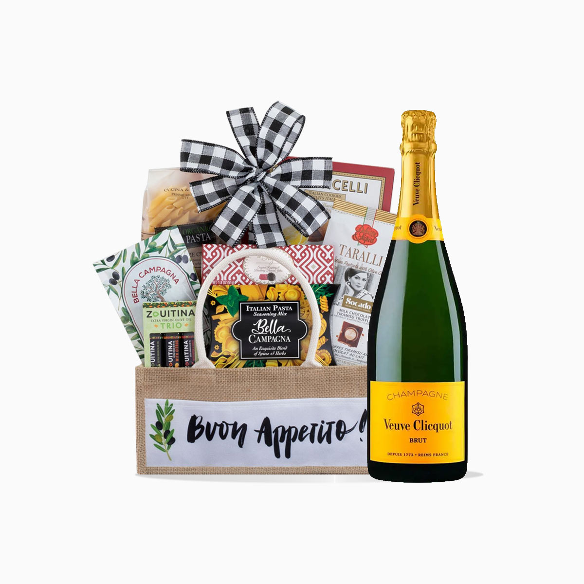 Veuve Clicquot Champagne And Italian Gift Basket