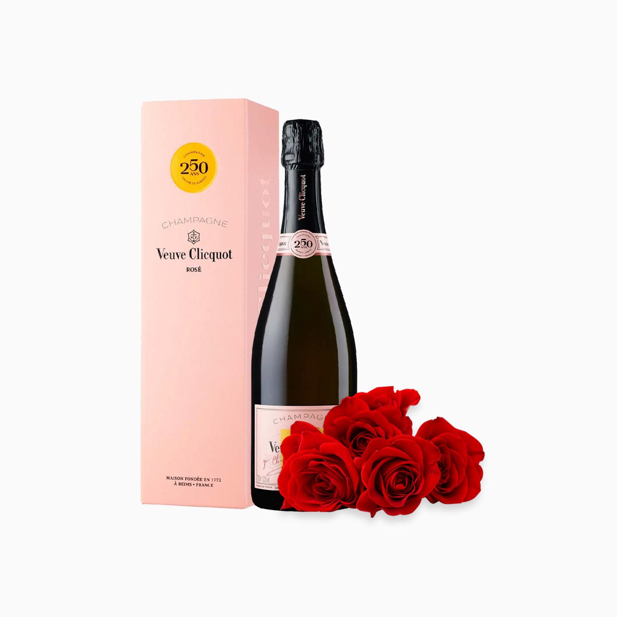 Veuve Clicquot Rosé Champagne And Flowers Gift Set