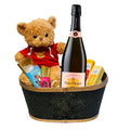 Veuve Clicquot Rosé Champagne & Teddy Bear Gourmet Gift Basket