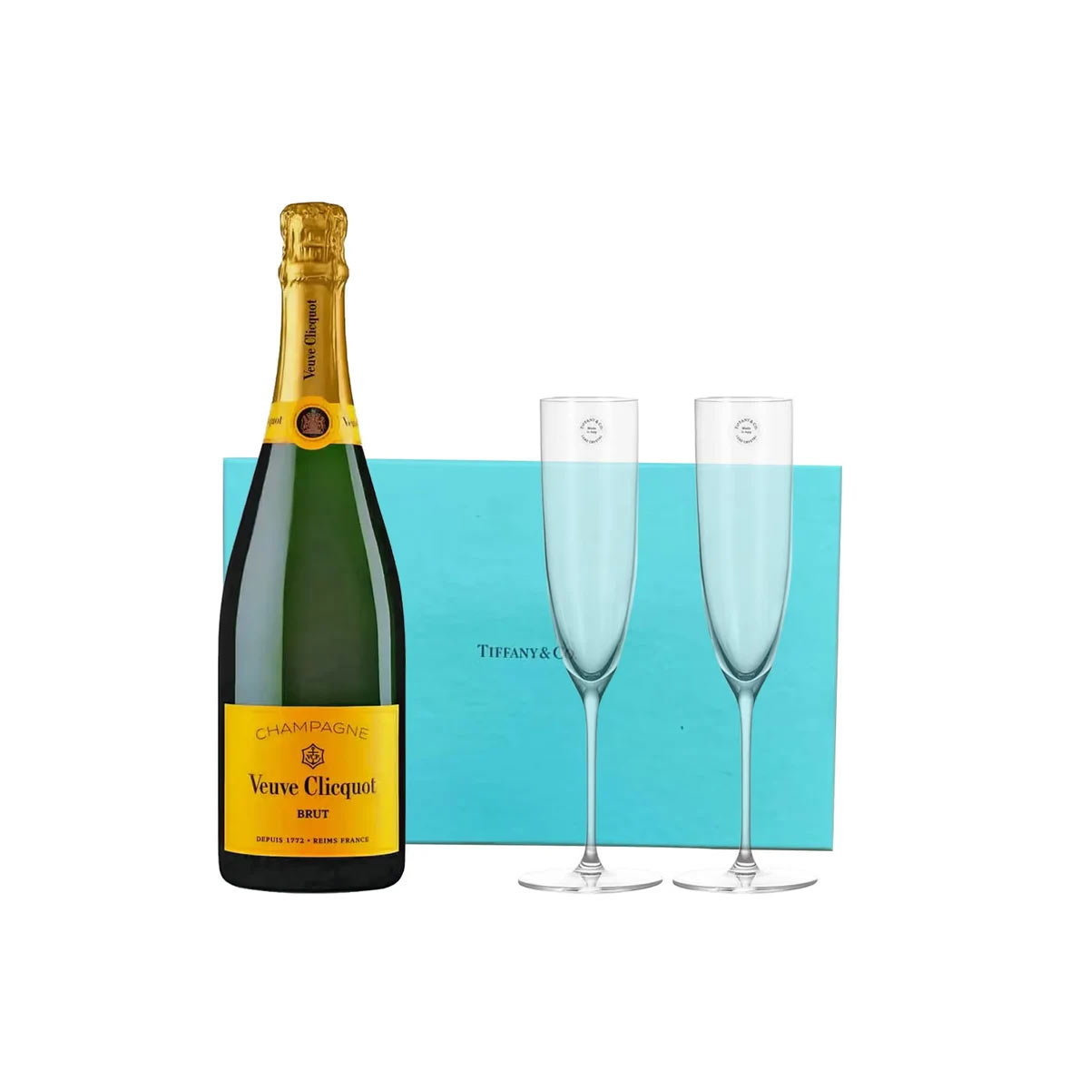 Veuve Clicquot Brut Champagne And Tiffany & Co. Flute Gift Set
